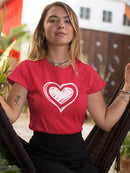 White Heart Tee Women's -GoatDeals Designs