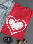 White Heart Tee Women's -GoatDeals Designs
