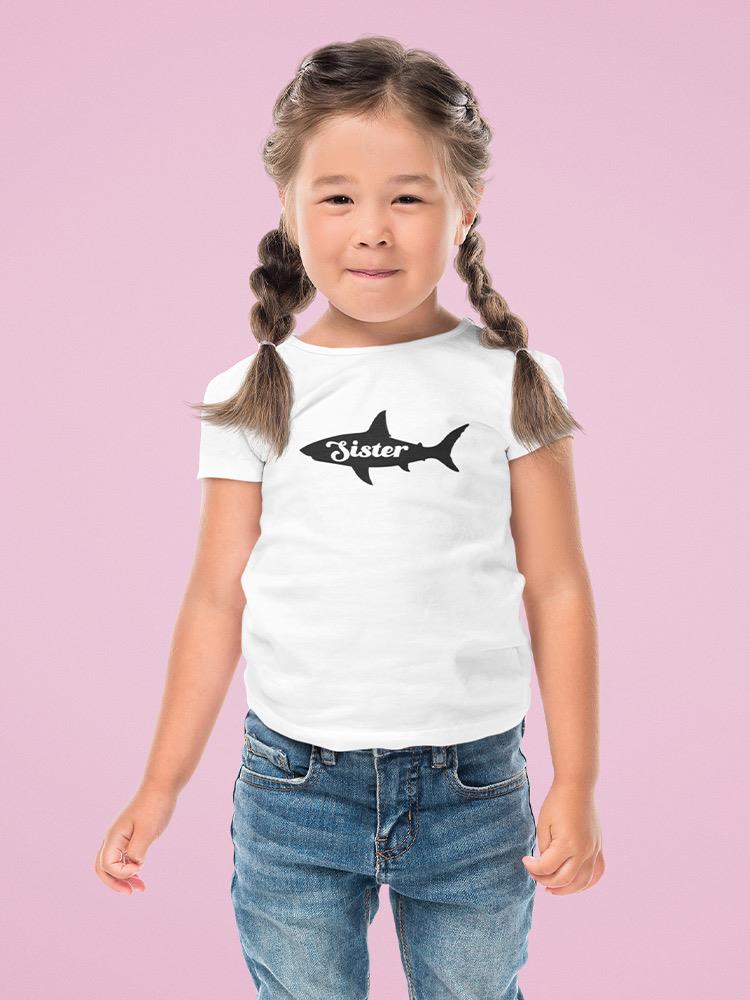 "Sister" Shark Silhouette Toddler's T-shirt