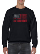 God Bless America Flag Sweatshirt Men's -GoatDeals Designs