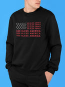 God Bless America Flag Sweatshirt Men's -GoatDeals Designs
