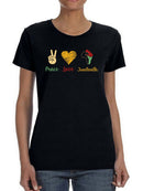 Peace,Love,Juneteenth Tee Women's -GoatDeals Designs