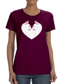 Cat Heart Tee Women's -GoatDeals Designs