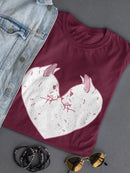 Cat Heart Tee Women's -GoatDeals Designs