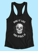 Black Racerback: Ride It Tank Women's -GoatDeals Designs