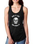 Black Racerback: Ride It Tank Women's -GoatDeals Designs