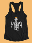Skeleton With A Cap Tank Women's -GoatDeals Designs