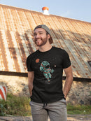 Astronaut In Space With Planets Tee Men's -SmartPrintsInk Designs