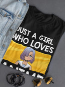 A Girl Who Loves Quote Tee Women's -SmartPrintsInk Designs