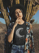 Beautiful Moon Design Tee Women's -SmartPrintsInk Designs