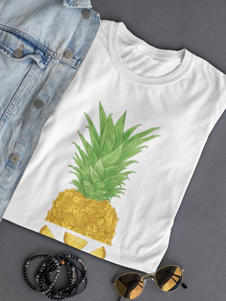 Cute Pineapple And Pieces Design Tee Women's -SmartPrintsInk Designs
