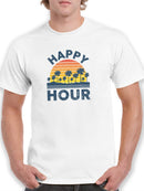 Happy Hour Palms Tee Men's -SmartPrintsInk Designs