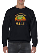 Man, I Love Frogs! Sweatshirt Men's -SmartPrintsInk Designs