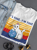 Everything's Fine Kitten Tee Women's -SmartPrintsInk Designs