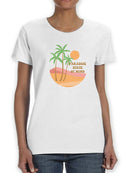 Paradise State Of Mind Tee Women's -SmartPrintsInk Designs