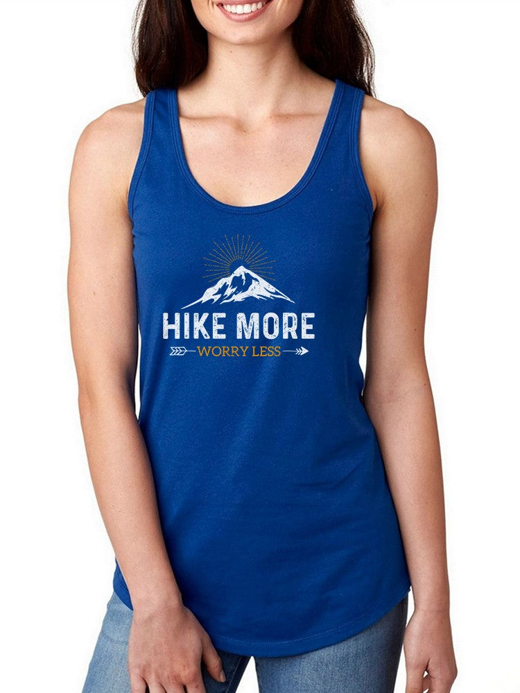 Hike More Worry Less! Tank Women's -SmartPrintsInk Designs