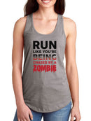 Run From A Zombie Tank Women's -SmartPrintsInk Designs