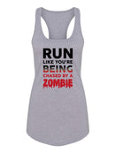Run From A Zombie Tank Women's -SmartPrintsInk Designs