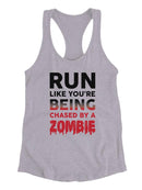 Run From A Zombie Tank Women's -SmartPrintsInk Designs