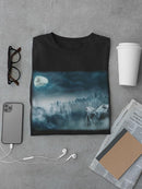 Wolves And Moon. Tee Men's -SmartPrintsInk Designs