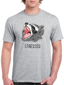 Stressed With Raccoon Tee Men's -SmartPrintsInk Designs
