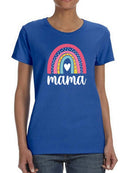 Mama And Rainbow Tee Women's -SmartPrintsInk Designs