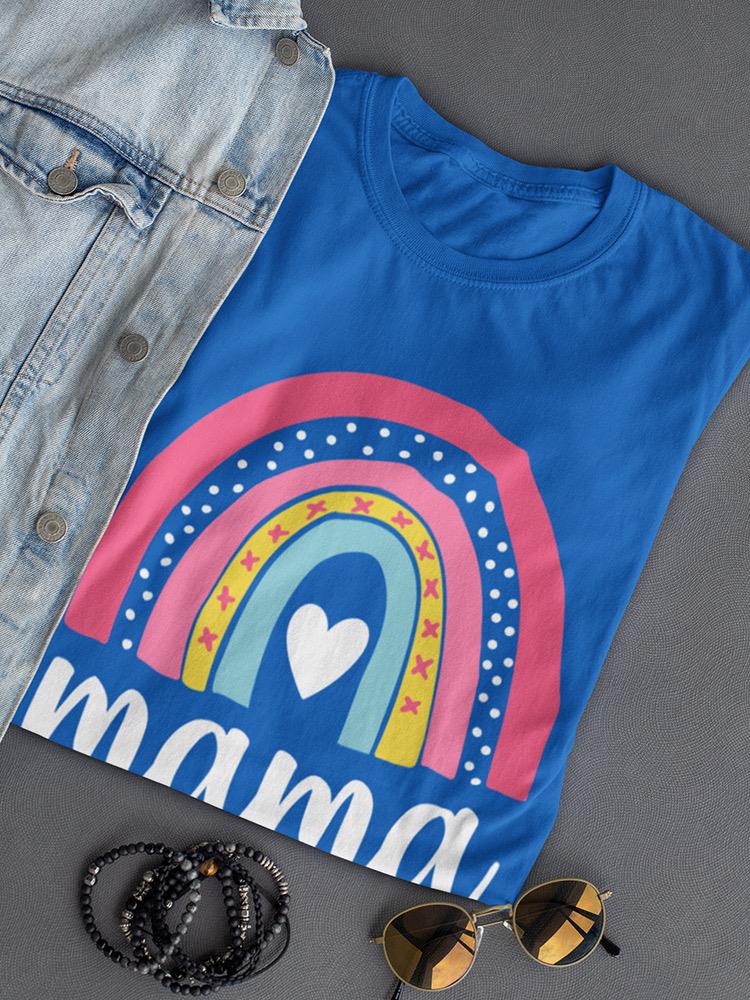 Mama And Rainbow Tee Women's -SmartPrintsInk Designs
