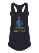 Inhale And Exhale Racerback Tank Women's -SmartPrintsInk Designs