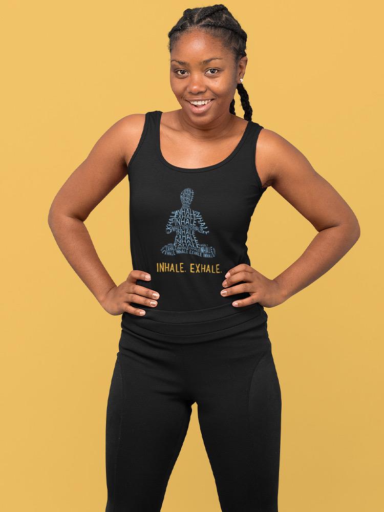 Inhale And Exhale Racerback Tank Women's -SmartPrintsInk Designs