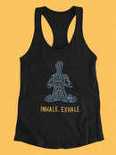 Inhale And Exhale Racerback Tank Women's -SmartPrintsInk Designs