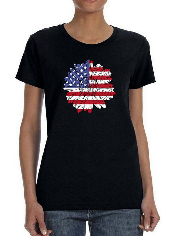 American Sunflower T-shirt Women's -SmartPrintsInk Designs