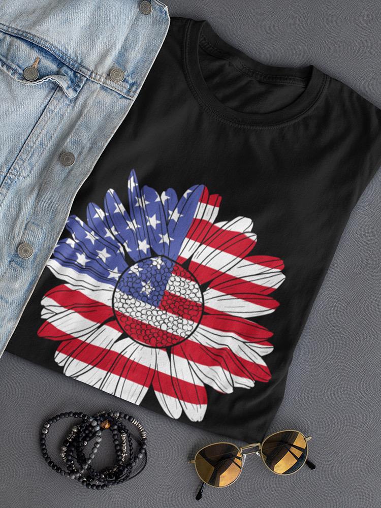 American Sunflower T-shirt Women's -SmartPrintsInk Designs