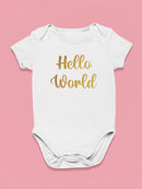 Hello World Bodysuit Baby's -SmartPrintsInk Designs