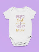 Daddy's Girl And Mommy's World Bodysuit Baby's -SmartPrintsInk Designs