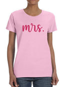 Mrs. Lettering Design T-shirt Women's -SmartPrintsInk Designs