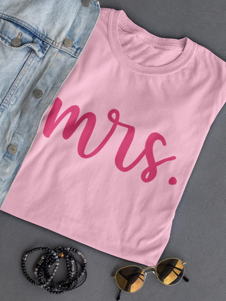 Mrs. Lettering Design T-shirt Women's -SmartPrintsInk Designs