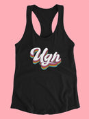 Ugh, Funny Quote Racerback Tank Women's -SmartPrintsInk Designs