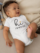 Hi. I'm New Here Quote Bodysuit Baby's -SmartPrintsInk Designs