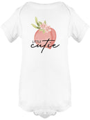 Little Cutie, Peach Bodysuit Baby's -SmartPrintsInk Designs