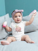 Little Cutie, Peach Bodysuit Baby's -SmartPrintsInk Designs