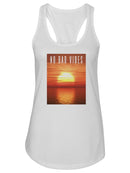 No Bad Vibes Quote Racerback Tank -SmartPrintsInk Designs