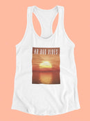 No Bad Vibes Quote Racerback Tank -SmartPrintsInk Designs