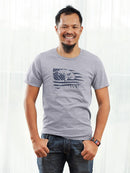 Bald Eagle And Flag T-shirt -SmartPrintsInk Designs