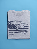Bald Eagle And Flag T-shirt -SmartPrintsInk Designs