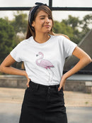 Pink Flamingo T-shirt -SmartPrintsInk Designs