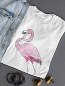 Pink Flamingo T-shirt -SmartPrintsInk Designs
