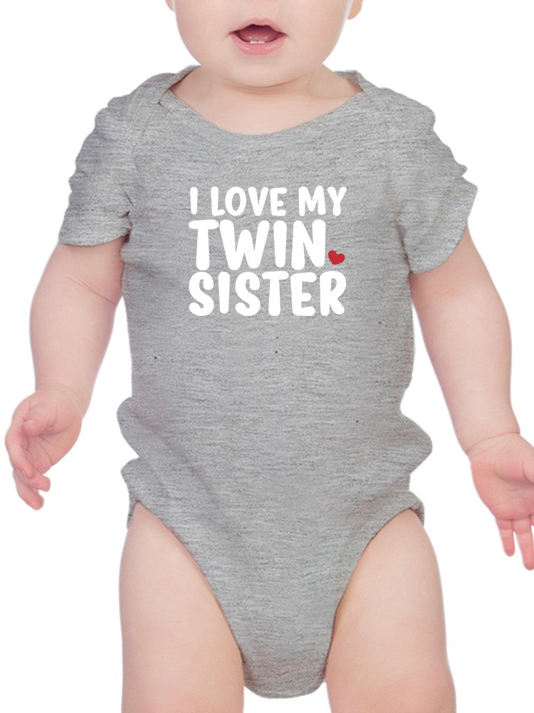 I Love My Twin Sister Bodysuit -SmartPrintsInk Designs