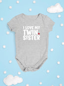 I Love My Twin Sister Bodysuit -SmartPrintsInk Designs