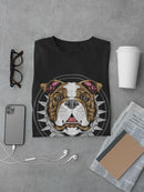 Adorable Bulldog With Spikes T-shirt -SmartPrintsInk Designs