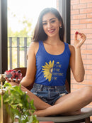 Everything Is Fine, Sunflower Racerback Tank -SmartPrintsInk Designs